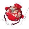 PAVIKE Japanese Souvenir Perfect for Perfect for Yukata and Small Drawstring Bag with Japanese Pattern and Goldfish Bag, Foreigners, Kimono, Design,