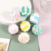 Plush Cat Toy Ball with Built-in Bell Soft Macaron Balls Bite-Resistant Cat Chew Toys for Indoor Cats and Kittens