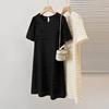 Dress for Woman Summer Loose Cotton Solid Color Skirt Casual Soft Long Dresses