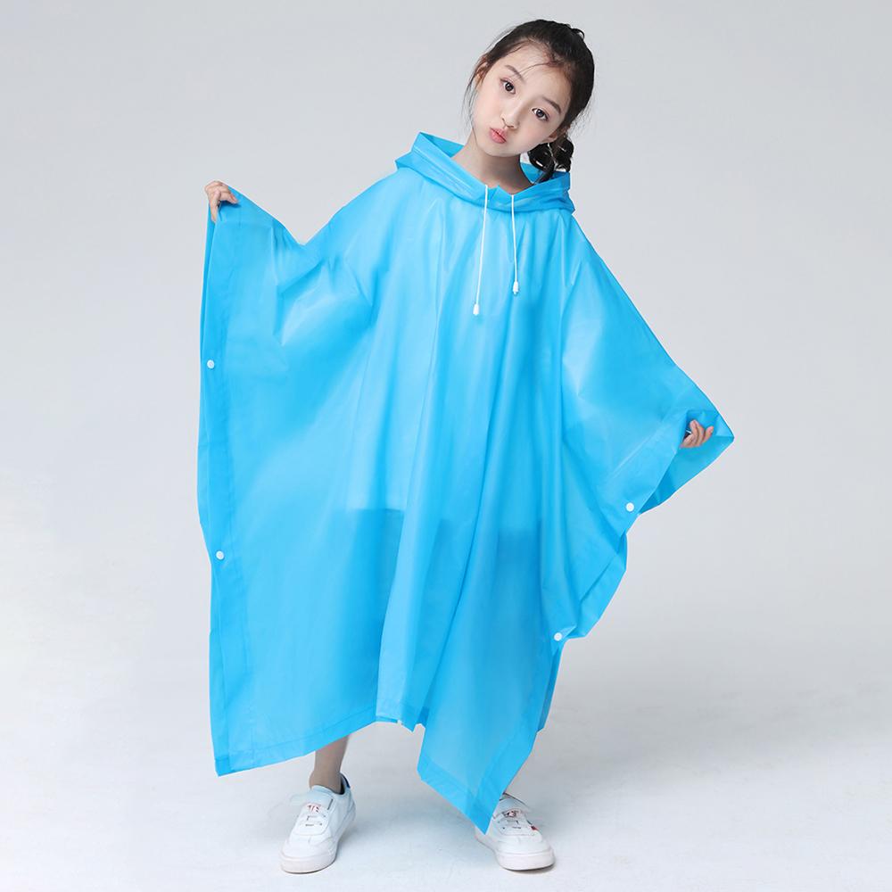 EVA Kids Raincoat Thickening One-Piece Raincoat High Quality Reusable Poncho  Unisex