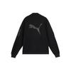 Puma Logo-Print Lässige Baseball-Langarmjacke Unisex-Jacken Schwarz 677394-01