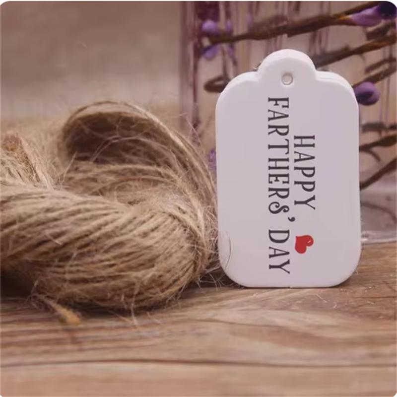 100PCS 20 meter rope cowhide gift label, thank you paper gift, New Year's Halloween label, party decoration