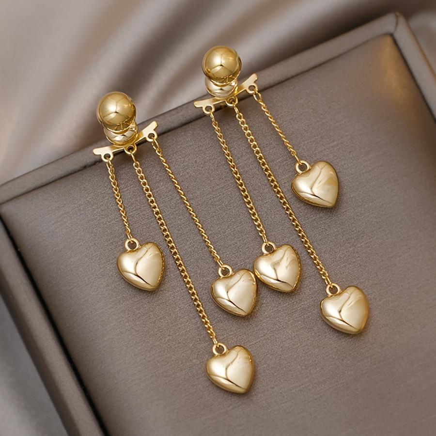 

1Pair Sweet Elegant Love Tassel Earrings Ladies Holiday Birthday Dating Prom Party Vacation Shopping Daily Commuter Accessories золотой