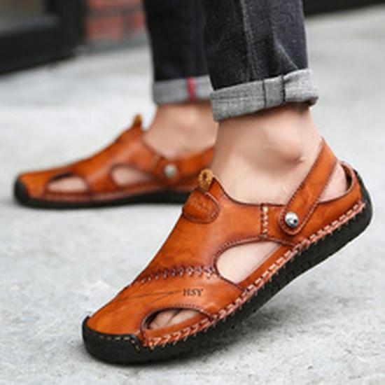 Men's Plus Size Handmade Summer 2022 Outdoor Non-Slip Breathable Sandals