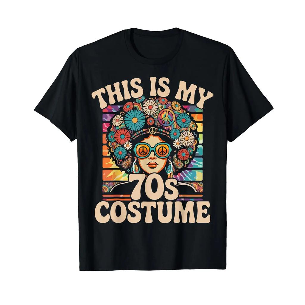 This Is My 70s Costume Retro Hippie T Shirt Vintage Stylish Casual Unisex Top For Everyday Wear Soft Breathable Homme