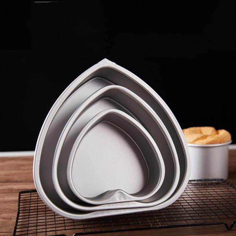 Heart Shaped Baking Mould Aluminum Alloy Material Detachable Base Anti Stick Rust Proof Kitchen Cake Production Tool Accessory