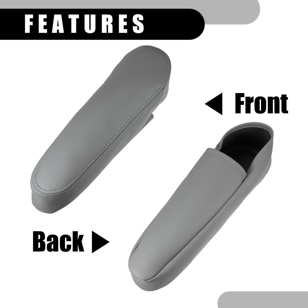 Partuto Center Console Seat Armrest Cover - Car Passenger Armrest Lid Storage Cover Trim