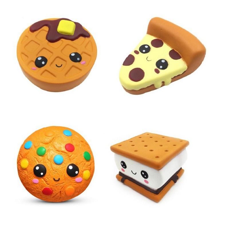 Cookies Emoji Squishy Pizza Hamburg Slow Rising Stress Reliever Squeeze Toy