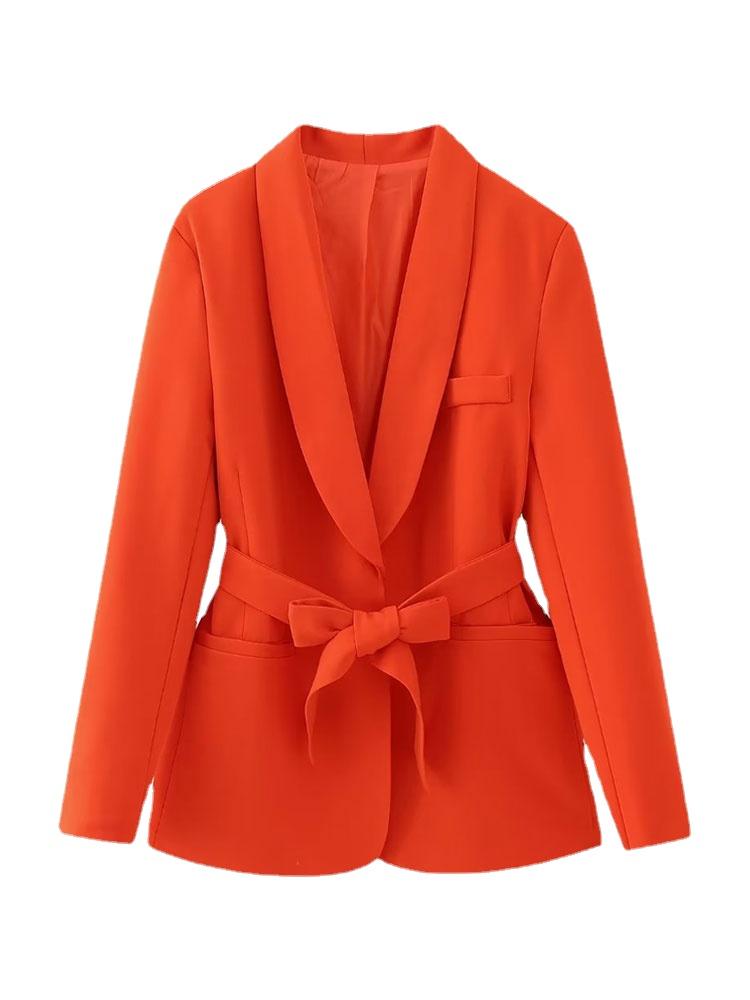 

MESTTRAF женский модный блейзер с поясом на скрытых пуговицах, винтажное пальто с длинными рукавами и прорезными карманами, женская верхняя одежда, шикарные жилеты Femmes