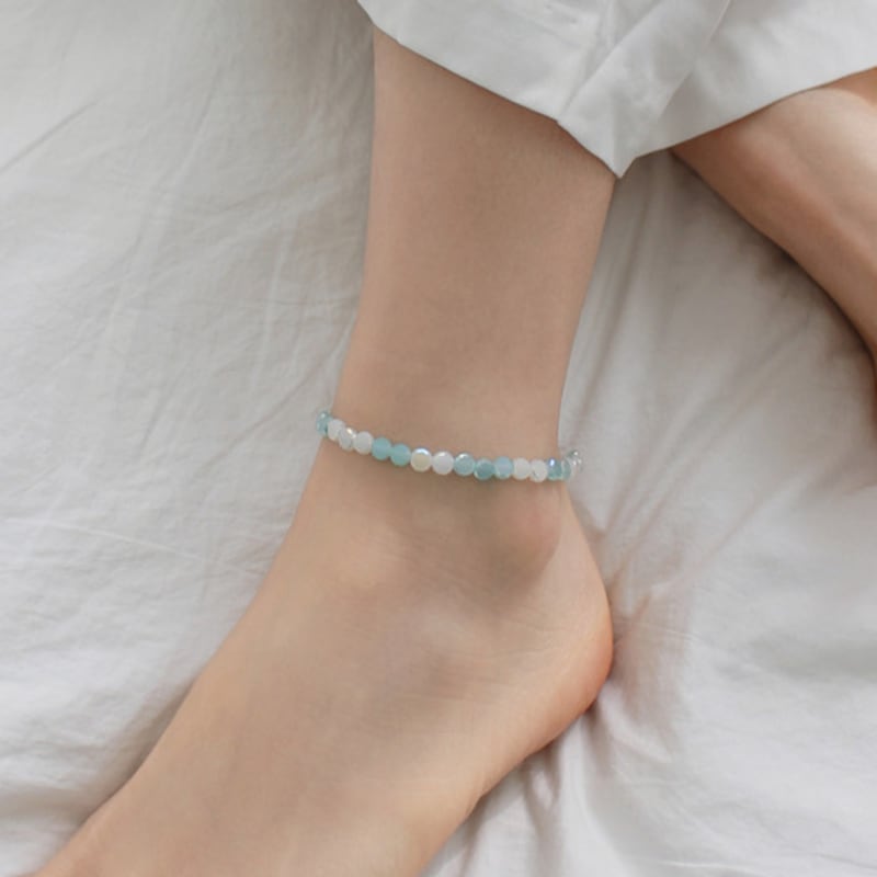 

dmoment Rachel 925 Silver Anklet (5Color) white