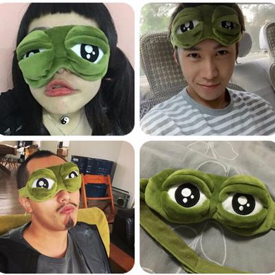 Frosch Trauriger Frosch 3D-Augenmaskenbezug zum Schlafen, lustig, zum Ausruhen, zum Schlafen, lustiges Geschenk