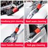 5PCS Car Gap Cleaning Brush Kit Tire Details Brush Car Interior Dust Removal Kit Wheel Rim Cleaning Brush Tools Plastic