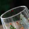 1PCS Double-Wall Christmas-Themed Heat-Resistant Glass Mug Beautiful Cup for Coffee Water Ideal Bar Drinkware Christmas Gift