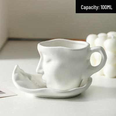 Shangqi Künstlerische menschliche Gesichts-Keramik-Espressotasse