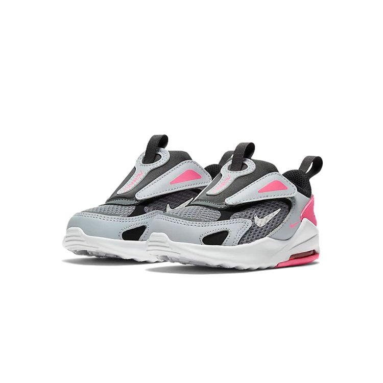 Nike Air Max Bolt TD Kouřově šedá Růžová Dětské tenisky Fotbalově šedá Černá Metalická stříbrná CW1629-003