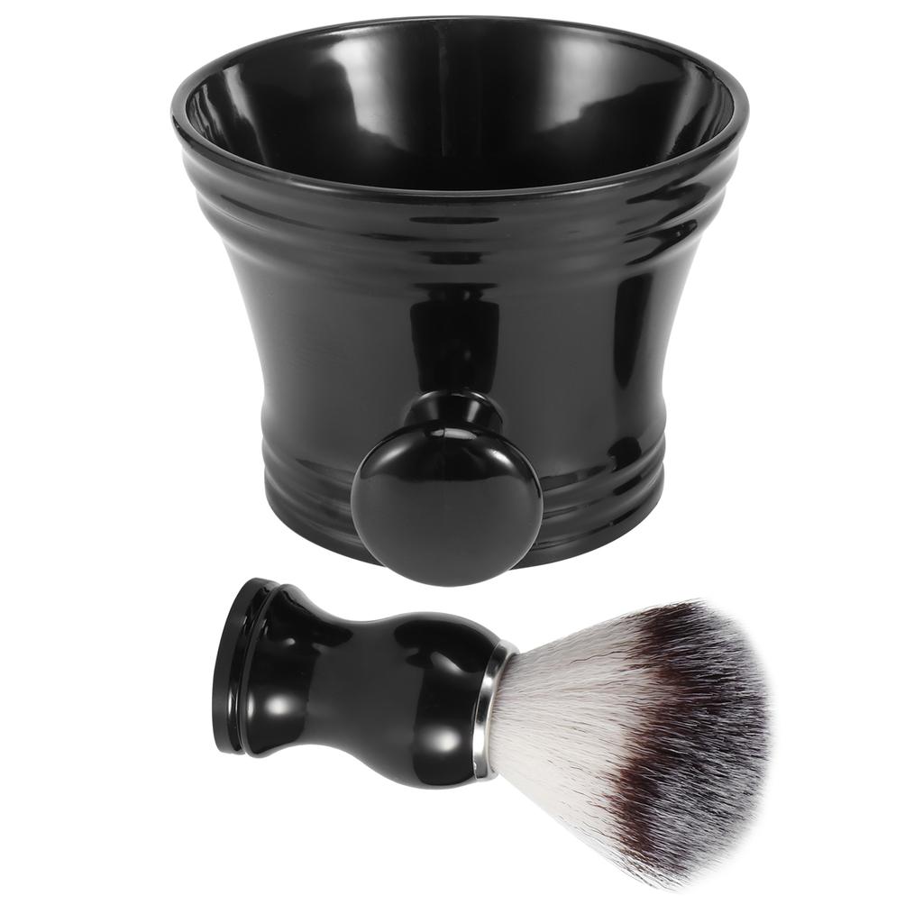 Shaving Soap Bowl Beard Care Soft Barber Cleaning Brush Nylon Mostache Shaving Tool Set