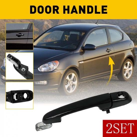 Exterior Door Panel Handle Black Front Driver Side For 2006-2011 Hyundai Accent