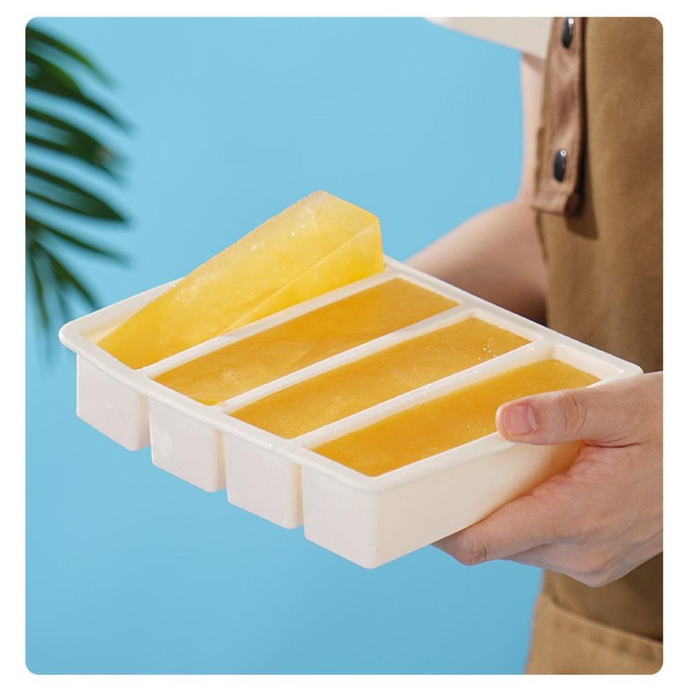 Strip shap Ice Cube Trays Giant Silicone Ice Cubes Square Tray Mold Non-toxic Durable Easy-Release Ice Cube Molds Wine Ice Cube