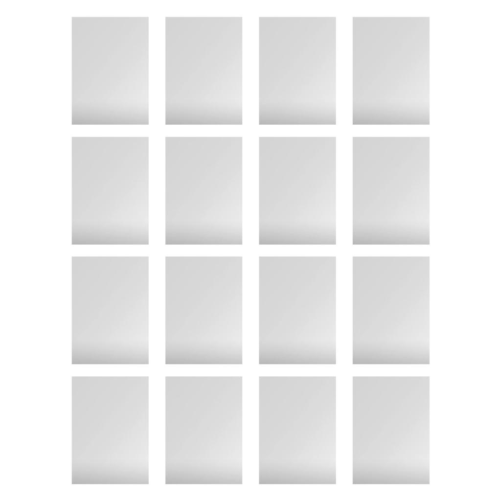 16Pcs Rectangle Mirror Wall Sticker Self-adhesive Acrylic Tiles Mosaic Decal Mural Covering For Bedroom Household DIY Decoration