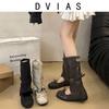 DVIAS Korean version niche cool boots women's autumn new hollow breathable bow ballet style flat bottom old single shoes