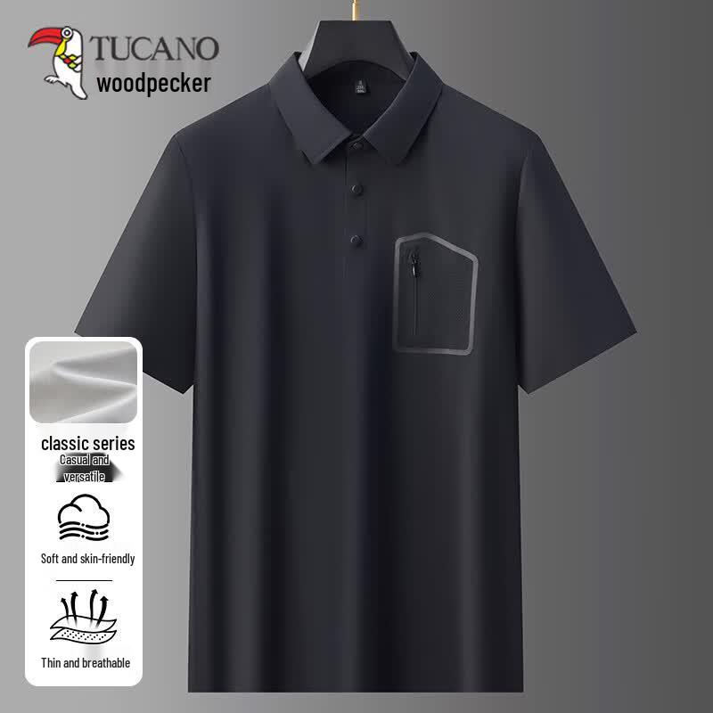 TUCANO Men's Ice Silk Business Casual Polo Shirt