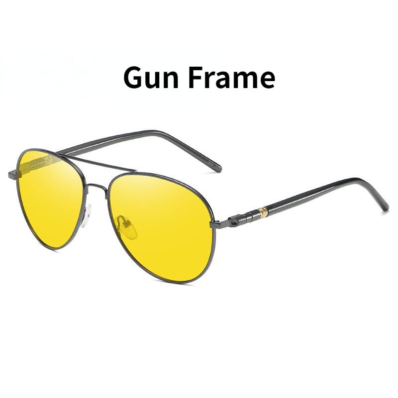 Night Vision Glasses Men Women Vintage Square Sunglasses Yellow Lens Anti-Glare Goggle Night Driving Sun Glasses UV400 Eyewear