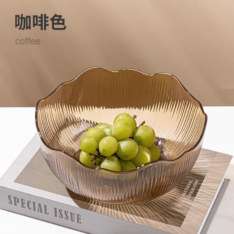 

Противоударная и противоскользящая кофейная тарелка для фруктов для гостиной, простая и модная, легкая роскошная, атмосферная, большой вместимости, для закусок темно-коричневого