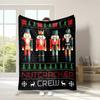 3D Christmas Nutcracker Soft Flannel Blanket for Bed Bedroom Sofa Picnic, Warm Throw Blanket for Cover Outdoor Leisure Nap Gift