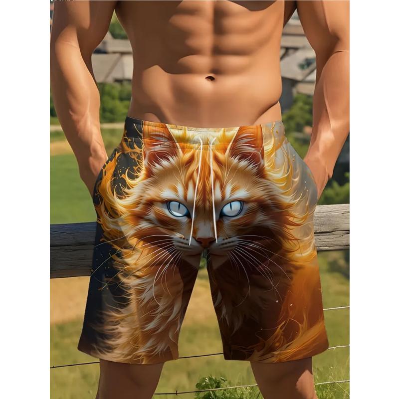 Fashion Men s Shorts 3D Animal Color Printed Animal Shorts S