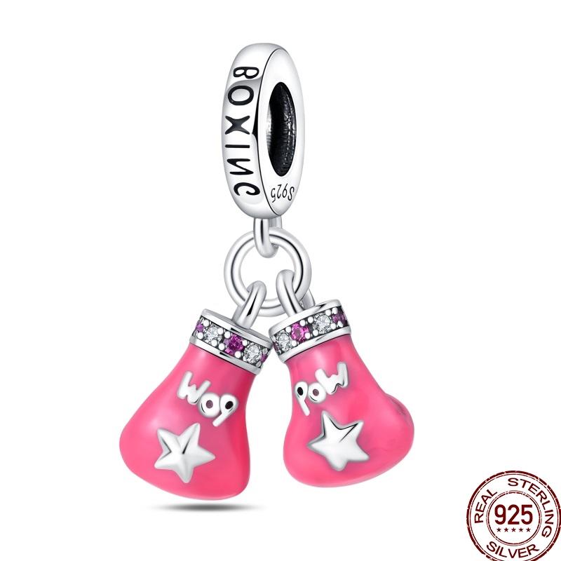 925 Silver Sports Charm Bracelet DIY For Women Ice Skates Basketball Tennis Badminton Volleyball Beads Fine Jewelry