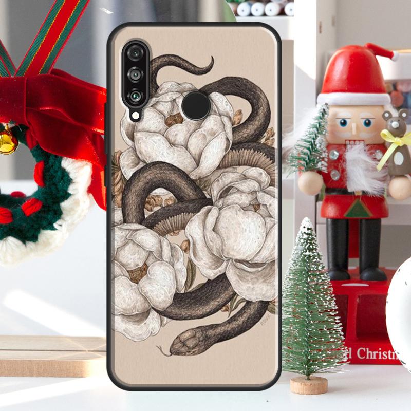 The Snake and Fern For Huawei Nova 12i 11i 8i 12s Y73 Y72 Y61 Y91 Y90 Y70 Y60 9 10 SE P60 Pro P30 P40 Lite Case