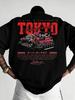 Unisexs Large JDM TShirt Japanese Drift Racing Anime Graphic Tee with Drift Car JDM Lettering Unisexs Tshirts for Summer