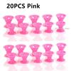 10/20PCS Pink Magic Hair Care Rollers Soft Silicone Hair Curler No Heat No Clip Hair Curling Styling DIY Tool For Curler Hair