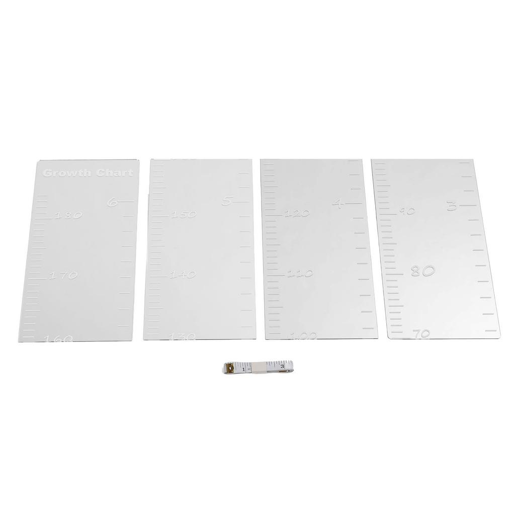 Growth Chart Mirror for Kids Shatterproof Acrylic Wall Adhesive Height Ruler Mirror Height Measurement Ruler with