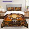 Deer Pattern Bedding Quilt Set Quilt Cover Pillowcase Home Decoration Birthday Gift (1 * Duvet Cover + 2 * Pillowcase, Without Core)