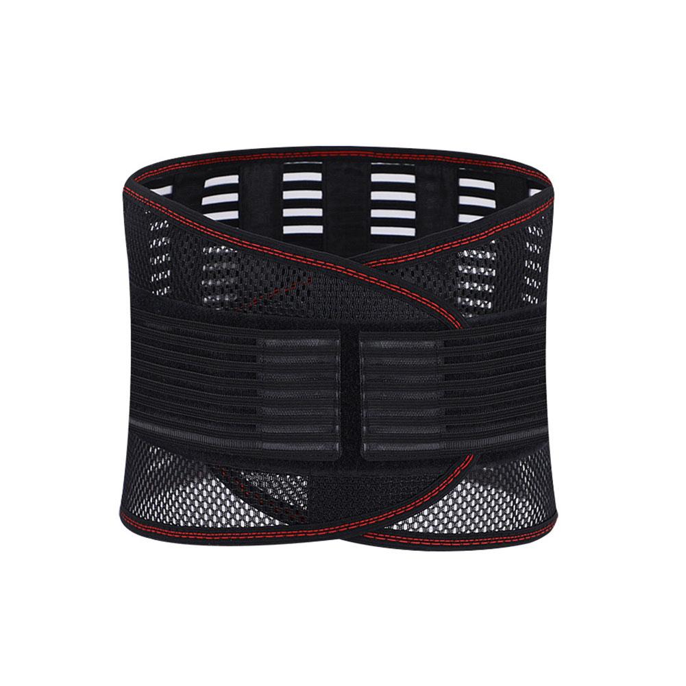 

Регулируемый поясной пояс для мужчин и женщин, поясничный корсет для поддержки позвоночника, ортопедический дышащий поясничный корсет S40-50kg чёрный