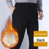 Men's Plus Velvety Warm Winter Pants: Elastic Waist for Middle-aged & Seniors