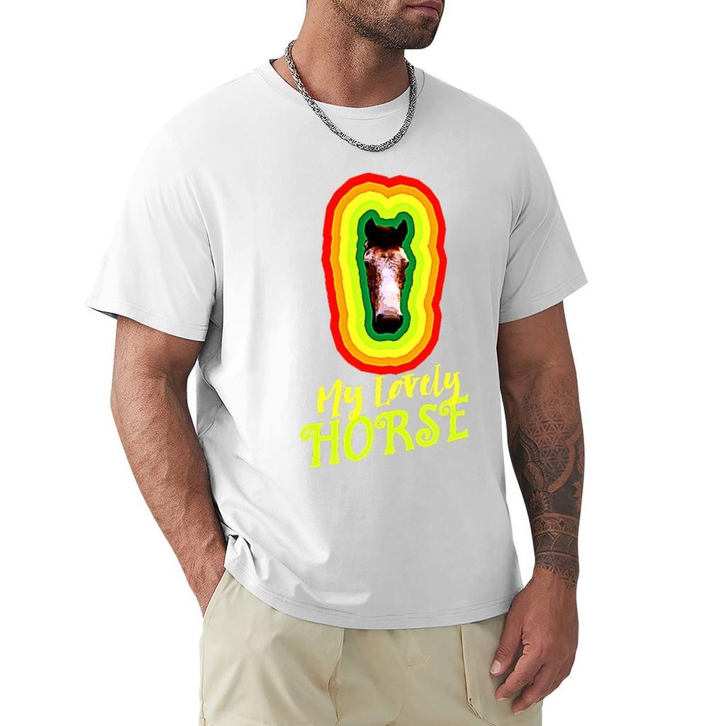 My Lovely Horse TShirt graphic t shirt vintage Luxury man hippie clothes men graphic t shirts