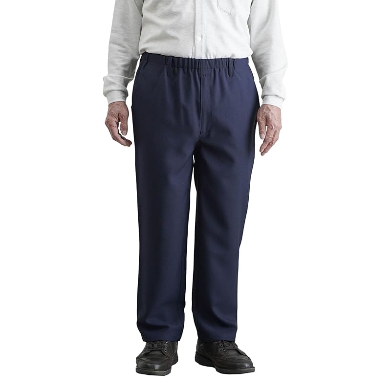 

[Sousei] [YOSOIKI] For men Dryer compatible Rubber replacement slacks Inseam 64-66cm navy S men s gentleman present senior fashion 60s 70s 80s