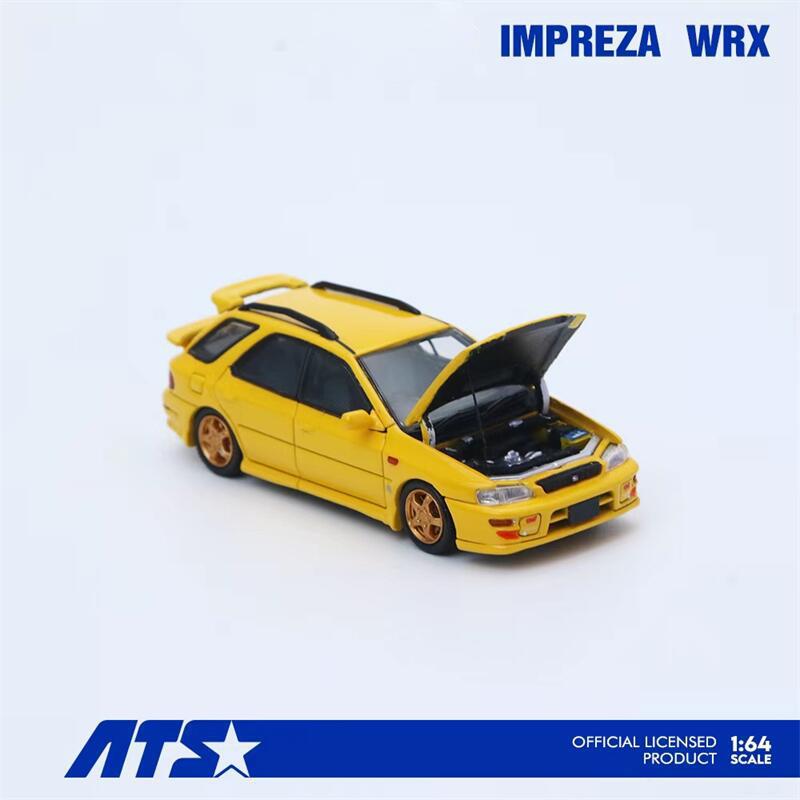 Ats 1:64 Impreza Wrx Gelb / Schwarz Diecast Modellauto