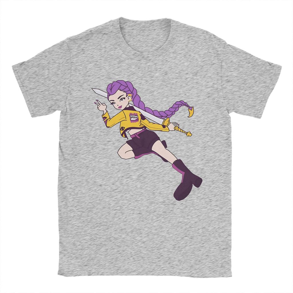 Rumi Kpop Dämonenjäger Anime T-Shirt Sommer Reine Baumwoll-T-Shirts für Paare Harajuku Design T-Shirt Kurzärmelig Fantastische Oberteile