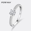 PERFANY 0.3CT Moissanite Ring for Women S925 Pure Silver Four Claw Laboratory Diamond Compact and Exquisite Wedding Jewelry