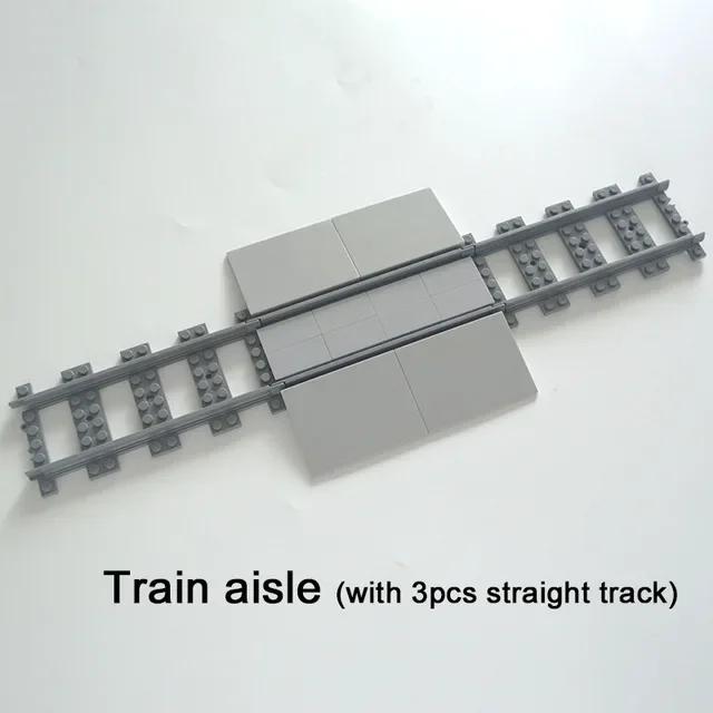 

Train Station Bricks MOC Building Blocks City Train Parts Tracks Railway Buffer Stop Model Rails Straight Curved Railways світло-сірий колір