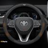 Capa de Couro para Volante de Carro para Toyota CHR RAV4 Corolla Highlander Prius Yaris Prius RAIZE RUSE Auris Camry Acessórios