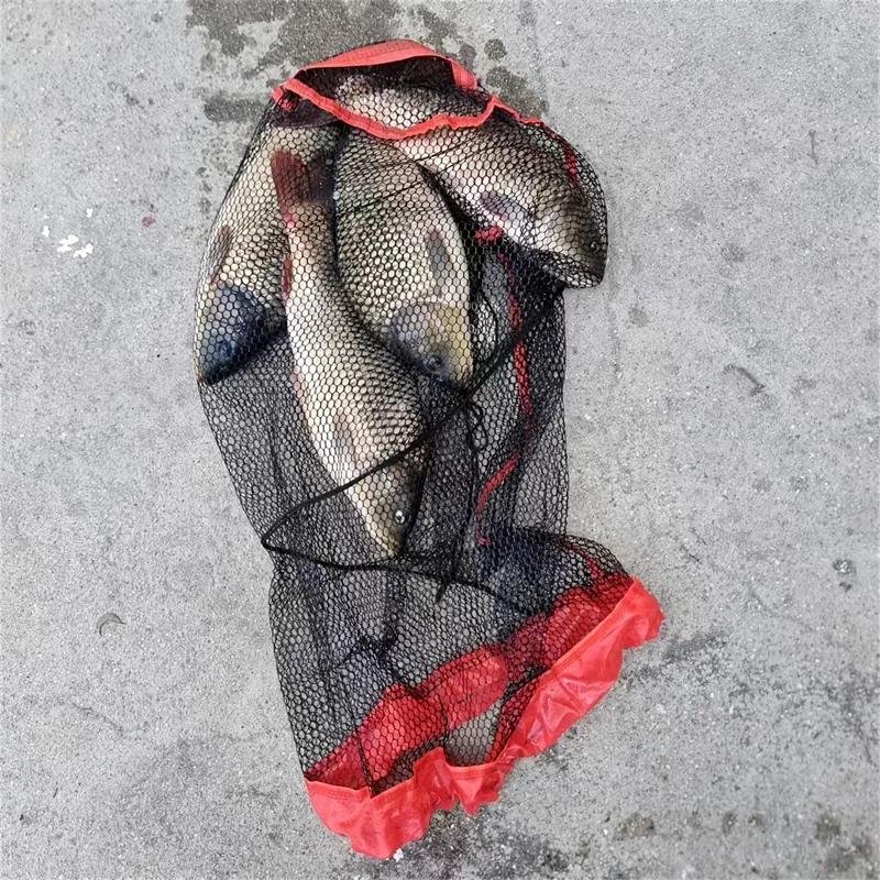 Fishing Collection Bag Login Net Fishing, Portable Fishing Net with Drawstring, Encrypted Mesh Fish Bag