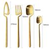 Cutlery Curved Handle Can Hang Cup Spoon Dessert Knife Fork Spoon Dinnerware Sets Kitchen Decor Spoon Fork Knife Tableware Set