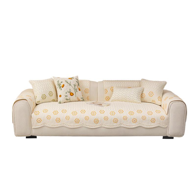 2025 New Cream Wind Sofa Cushion Light Luxury High Sense Non-slip Anti-cat Scratch Universal Sofa Cover Seat Cushion