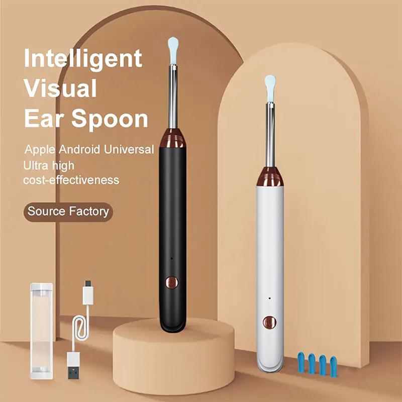 Tinsol Smart Visual Ear Cleaner 1296P Ear Sticks Otoscope USB C Charging Endoscope Wax Removal Tool Earpick Camera Health Care