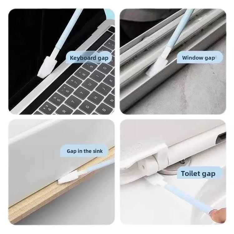 Disposable Toilet Brush with Long Handle, Bathroom Cleaning Brush for Deep Cleaning, No Dead Corners
