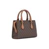Michael Kors Mk Sheila Classic Logo Pendant Zipper Tote Bag Shopping Bag Coated Canvas Shoulder Handheld Crossbody Small 35S3G6HS5B-BROWN